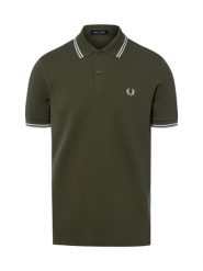 Fred Perry koszulka polo Mężczyźni Bawełna zielony, M. Zielone koszulki polo męskie Fred Perry, m, bez wzorów, z bawełny, bez ramiączek. Za 499.95 zł.