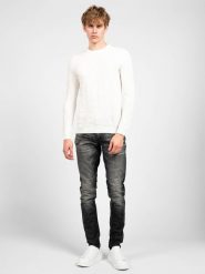 Antony Morato Sweter | MMSW00940 YA100018 | Mężczyzna | Biały. Białe swetry męskie Antony Morato, m, bez wzorów, z bawełny, bez kołnierzyka. W wyprzedaży za 139.00 zł.