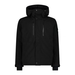 Kurtka męska narciarska męska CMP 34W3917. Czarne kurtki męskie CMP, na zimę, m, bez wzorów, sportowe, z kapturem. Za 599.99 zł.