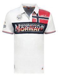Geographical Norway Koszulka polo "Kidney" w kolorze białym rozmiar: S. Białe koszulki polo męskie Geographical Norway, s, bez wzorów, z bawełny, bez ramiączek. Za 92.64 zł.