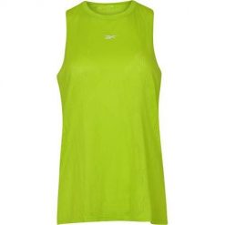 Koszulka treningowa damska Reebok HS4758. Zielone bluzki sportowe damskie Reebok, l, z bawełny, bez kołnierzyka, bez ramiączek. Za 103.00 zł.