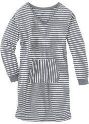 Koszula nocna. Szare koszule nocne damskie bonprix, z aplikacjami, z materiału. Za 64.99 zł.