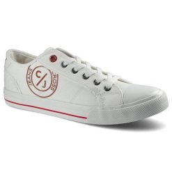 Białe Trampki Cross Jeans Męskie Sznurowane Buty. Białe trampki i tenisówki męskie Cross Jeans, bez wzorów, z jeansu, bez zapięcia. Za 99.99 zł.