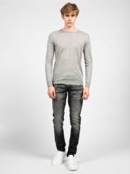 Antony Morato Sweter | MMSW00763 YA100034 | Mężczyzna | Szary. Szare swetry męskie Antony Morato, m, bez wzorów, z dzianiny, bez kołnierzyka. W wyprzedaży za 139.00 zł.