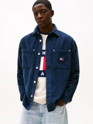 Tommy Jeans koszula sztruksowa Mężczyźni Comfort Fit Bawełna niebieski, S. Niebieskie koszule męskie Tommy Jeans, m, bez wzorów, z bawełny, bez kołnierzyka, bez ramiączek. Za 429.95 zł.