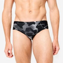 Slipki pływackie męskie Nabaiji 900 All Ice. Białe kąpielówki męskie NABAIJI, m, bez wzorów, z materiału, na fitness i siłownię. Za 69.99 zł.