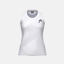 PRO Damski Top. Białe topy sportowe damskie HEAD, bez wzorów, z dzianiny, bez ramiączek. Za 230.00 zł.