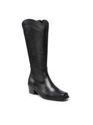 Lasocki Kozaki EVITA-02 Czarny. Czarne kozaki damskie Lasocki, ze skóry, bez obcasa, na słupku. Za 343.99 zł.