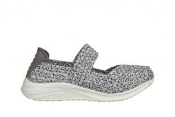 Półbuty Rock Deborah Iceberg 032954, Szary, Materiał - 36. Szare półbuty damskie Rock Spring, bez wzorów, z materiału, rockowe, z kwadratowym noskiem, bez obcasa. W wyprzedaży za 134.10 zł.