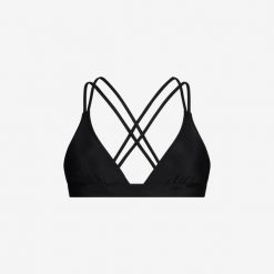 Damski top bikini z krzyżowanym tyłem do pływania & surfingu - Czarny. Czarne bikini damskie WALLIEN, bez wzorów. Za 259.00 zł.