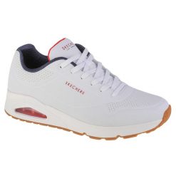 Buty sportowe Sneakersy męskie, Skechers Uno-Stand On Air. Białe buty sportowe na co dzień męskie Skechers, z gumy, bez zapięcia. Za 425.00 zł.