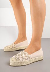Beżowe Espadryle z Plecionym Sznurkiem i Geometrycznym Wzorem Sdivira. Brązowe espadryle damskie Born2be, bez wzorów, z jeansu, bez obcasa, na obcasie. Za 79.99 zł.