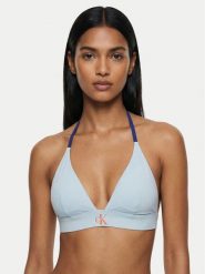 Calvin Klein Swimwear Góra od bikini LV00Q61225 Niebieski. Niebieskie bikini damskie Calvin Klein Swimwear, bez wzorów. Za 229.99 zł.