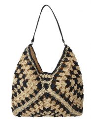 Clayre & Eef Torebka w kolorze beżowo-czarnym - 38 x 40 x 1 cm rozmiar: onesize. Brązowe torebki klasyczne damskie Clayre & Eef, bez wzorów, z materiału, bez dodatków. Za 149.31 zł.