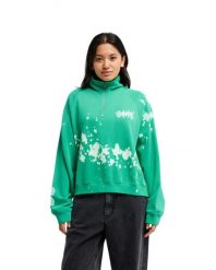 Bluza dla Kobiety CORONET PEAK Zielony. Zielone bluzy z kapturem damskie Quiksilver, m, z bawełny. Za 319.99 zł.
