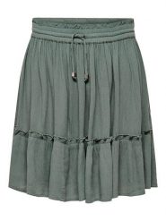 ONLY Spódnica "Ibiza" w kolorze zielonym rozmiar: S. Zielone spódniczki damskie Only, s, bez wzorów, z włókna, mini. Za 56.79 zł.