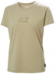 Helly Hansen Koszulka funkcyjna "Skog Graphic Tee" w kolorze khaki rozmiar: XS. Brązowe bluzki sportowe damskie Helly Hansen, xs, bez wzorów, bez ramiączek. Za 65.85 zł.