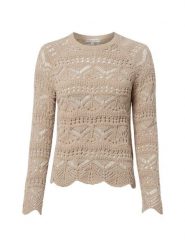 Marie Lund sweter z grubej dzianiny Kobiety Bawełna brązowy, M. Brązowe swetry klasyczne damskie Marie Lund, m, z bawełny, bez kołnierzyka. Za 129.95 zł.