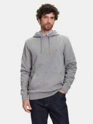 Tommy Hilfiger Bluza Essential MW0MW37235 Szary Regular Fit. Szare bluzy bez kaptura męskie Tommy Hilfiger, l, z bawełny. Za 299.99 zł.