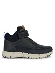 Geox Kozaki J Flexyper Boy J369BA 0CLFU C9999 M Czarny. Czarne buty zimowe chłopięce Geox, z materiału, bez zapięcia. Za 259.99 zł.