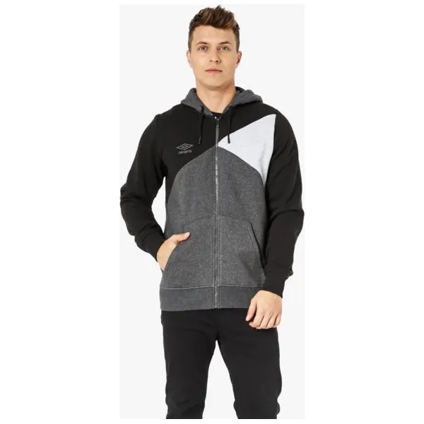 Umbro Bluza Cut And Sew Fz Hoody , szary, rozmiar XL. Szare bluzy z kapturem męskie Umbro, m, z bawełny. W wyprzedaży za 79.99 zł.