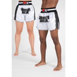 Piru Muay Thai Szorty - Biały/Czarny. Białe spodenki sportowe damskie GORILLA WEAR, bez wzorów, sportowe. Za 183.00 zł.