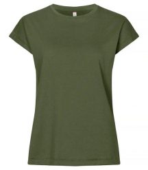 Clique Fashion Top Women – damska koszulka, luźny krój. Zielone t-shirty damskie CLIQUE, m, bez wzorów, z bawełny, bez kołnierzyka. Za 112.69 zł.