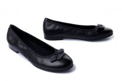TAMARIS 1-22116-41 001 black, baleriny damskie. Czarne baleriny damskie Tamaris, bez wzorów, bez obcasa, na obcasie. Za 249.90 zł.