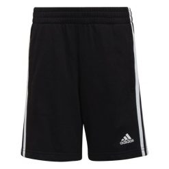 Essentials 3-Stripes Shorts. Białe szorty męskie Adidas, bez wzorów, z materiału, sportowe. Za 97.90 zł.