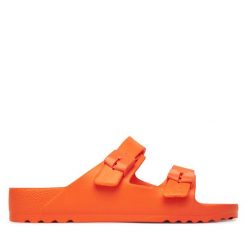 Klapki Scholl. Brązowe klapki damskie Scholl, bez wzorów, bez obcasa. Za 109.99 zł.