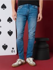 Jeansy skinny - niebieski. Niebieskie jeansy męskie Sinsay. Za 79.99 zł.