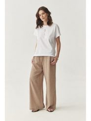 TATUUM Koszulka w kolorze białym rozmiar: XL. Białe bluzki damskie Tatuum, xl, bez wzorów, z bawełny, bez kołnierzyka, bez ramiączek. Za 82.64 zł.