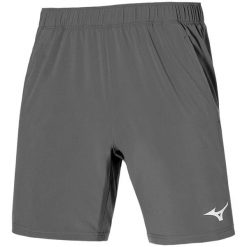 Spodenki do biegania męskie Mizuno 8 In Flex. Szare szorty męskie Mizuno, bez wzorów, sportowe. Za 119.99 zł.