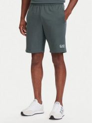 EA7 Emporio Armani Szorty sportowe 8NPS65 PJVRZ U8085 Szary Regular Fit. Szare szorty męskie EA7 Emporio Armani, bez wzorów, z bawełny, sportowe. Za 374.99 zł.