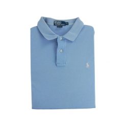 Second life - Koszulka polo z krótkim rękawem mężczyźni - Stan dobry. Niebieskie koszulki polo męskie Ralph Lauren, m, bez wzorów, bez ramiączek. Za 76.10 zł.