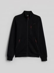 4F Bluza dresowa regular bez kaptura męska - czarna XXL. Czarne bluzy z kapturem męskie 4f, m, z dresówki. Za 199.99 zł.