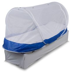 Travelnet Namiot moskitiera pop-up PURE, 210x80x85cm, 1-os., Niebieski/Biały. Białe walizki TRAVELNET, bez wzorów. Za 192.15 zł.