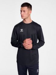Bluza sportowa treningowa hmlESSENTIAL SWEATSHIRT. Czarne bluzy sportowe damskie HUMMEL, m, bez wzorów, z materiału, bez ramiączek, długie, bez kaptura. Za 149.50 zł.