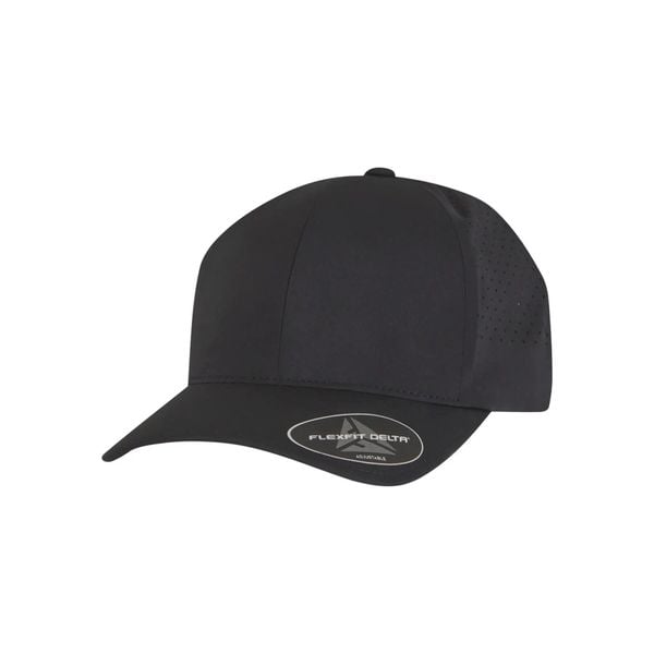 Czapka typu snapback Flexfit Delta. Szare czapki męskie FLEXFIT, bez wzorów, z poliesteru. Za 144.50 zł.