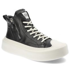 Czarne Sneakersy John Doubare Skórzane Obuwie Męskie. Czarne buty sportowe na co dzień męskie John Doubare, z gumy, bez zapięcia. Za 689.00 zł.