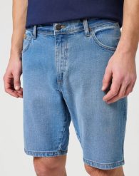 WRANGLER MĘSKIE SPODENKI JEANSOWE TEXAS SHORTS HERO 112350659 W11C016838. Szorty męskie Wrangler, bez wzorów, z jeansu. Za 159.99 zł.