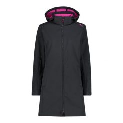 Kurtka parka z kapturem, zapinana na zamek dla kobiet CMP. Szare parki damskie CMP, xs, bez wzorów, z softshellu. W wyprzedaży za 447.75 zł.