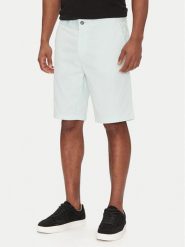 BOSS Szorty materiałowe Chino-Slim-Shorts 50536723 Błękitny Regular Fit. Niebieskie szorty męskie Boss, z bawełny, bez kołnierzyka. Za 229.99 zł.