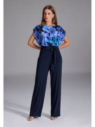 SWING Kombinezon w kolorze granatowym rozmiar: 44. Niebieskie kombinezony damskie Swing, bez wzorów, z tkaniny, bez kołnierzyka, bez ramiączek. Za 343.95 zł.