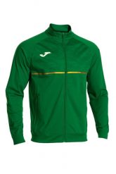 Bluza do biegania męska Joma Record III Full Zip. Zielone bluzy sportowe męskie Joma, bez wzorów, z materiału, sportowe, bez kołnierzyka, bez ramiączek. Za 292.00 zł.