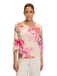 Betty Barclay Sweter w kolorze beżowo-jasnoróżowym rozmiar: 48. Brązowe swetry klasyczne damskie Betty Barclay, bez kołnierzyka. Za 109.52 zł.