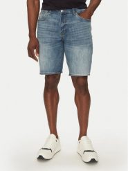 Armani Exchange Szorty jeansowe XM000073 AF13331 MB001 Niebieski Slim Fit. Niebieskie szorty męskie Armani Exchange, z bawełny, bez kołnierzyka. Za 359.99 zł.