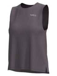 Halti Top trekkingowy "Kalteva" w kolorze szarym rozmiar: 38. Szare topy damskie Halti, bez wzorów, z materiału, bez kołnierzyka. Za 86.99 zł.