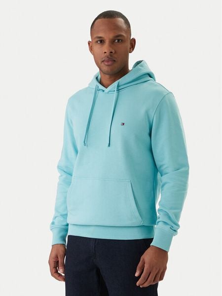 Tommy Hilfiger Bluza Essential MW0MW37235 Turkusowy Regular Fit. Niebieskie bluzy bez kaptura męskie Tommy Hilfiger, m, z bawełny. Za 449.99 zł.