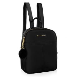 Plecak damski REESE z ekoskóry Czarny. Czarne plecaki damskie bez wzorów. Za 159.99 zł.